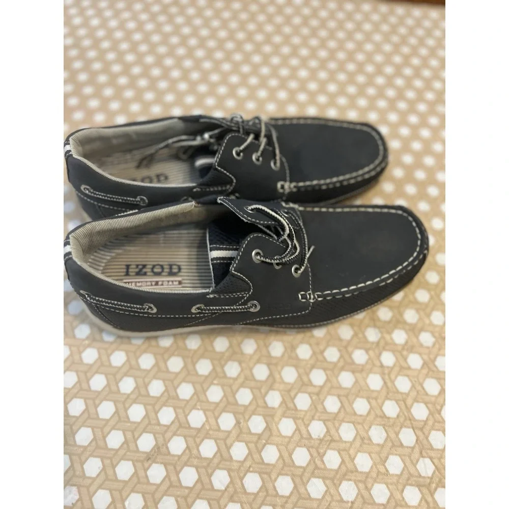 Izod Mens Boat‎ Shoes Memory Foam Slip on Size 10M